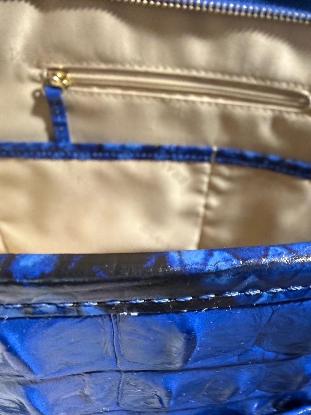 Brahmin Medium Asher Blue Viper Ombre Melbourne Genuine Leather NWT - Picture 10 of 16